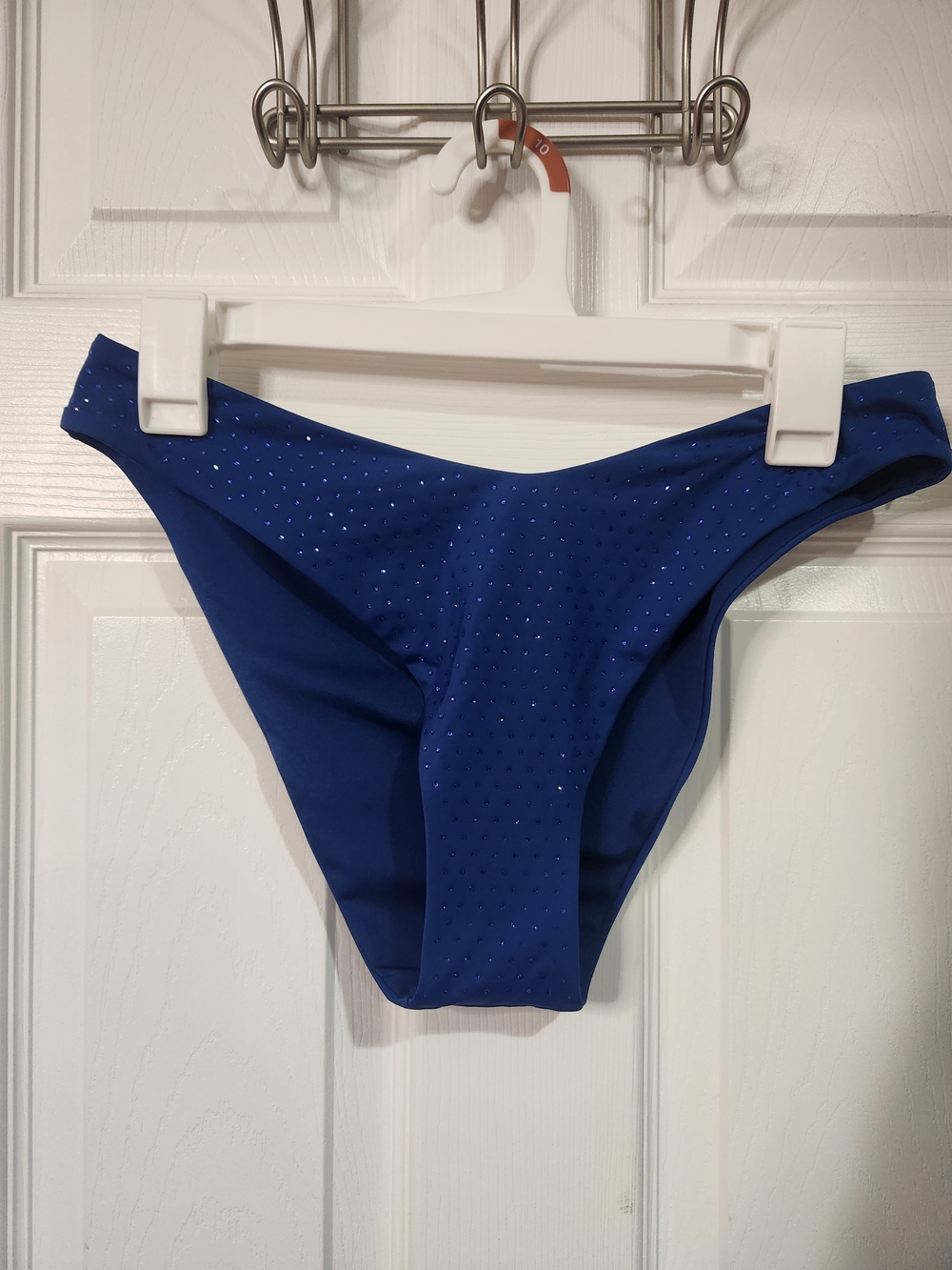 Victoria Secret Women's Rhinestone Bikini Bottom Diamante Sparkle Size L NWOT